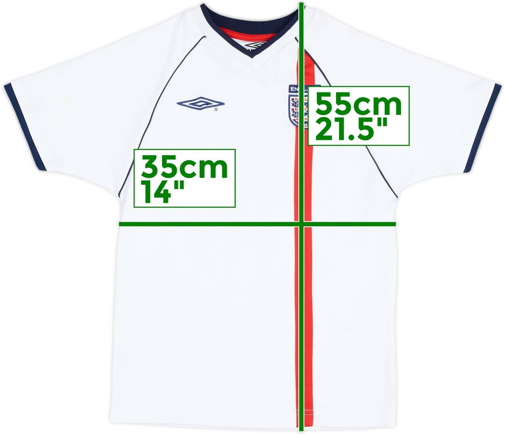2001-03 England Home Shirt - 7/10 - (S.Boys)