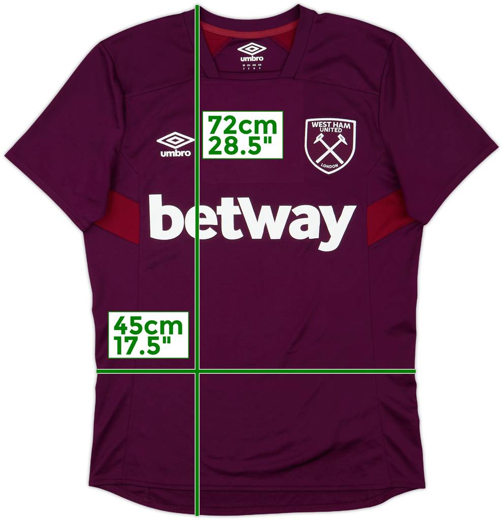2016-17 West Ham United Umbro Player Issue Training Shirt #16 - 9/10 - (S)