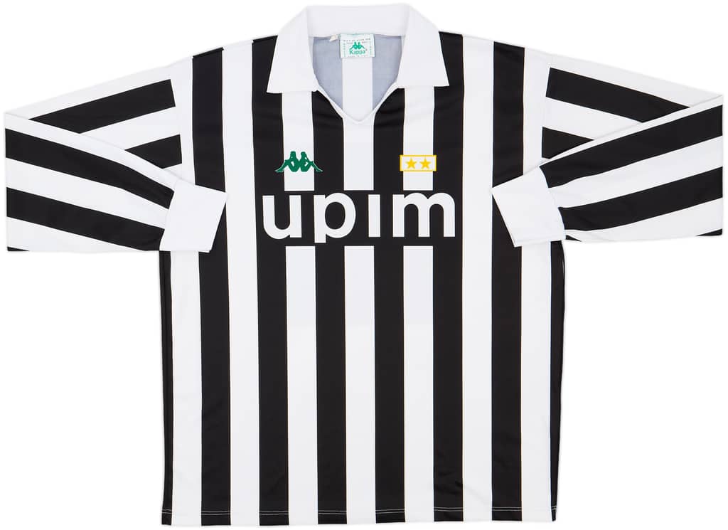 1991-92 Juventus Basic Home L/S Shirt - 8/10 - (L)