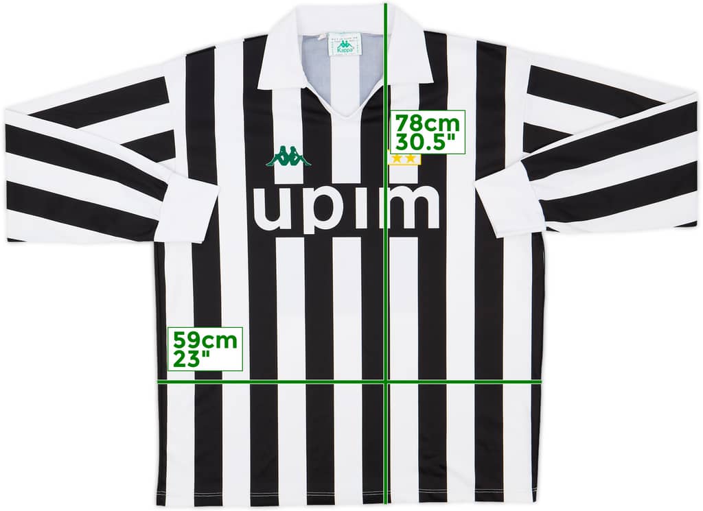 1991-92 Juventus Basic Home L/S Shirt - 8/10 - (L)