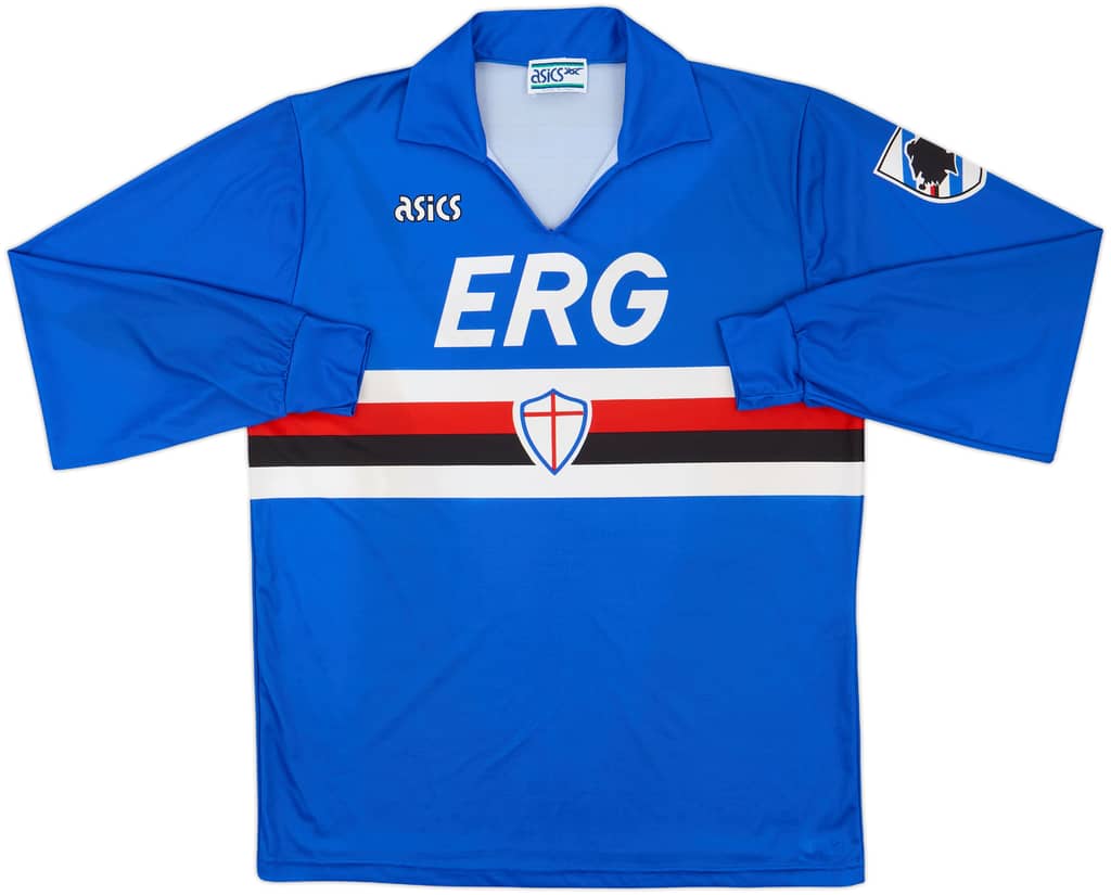 1990-92 Sampdoria Home L/S Shirt - 8/10 - (XL)
