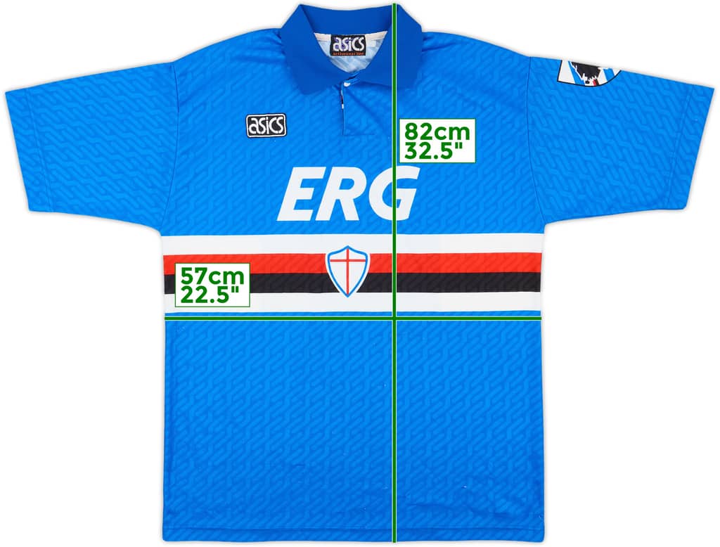 1992-94 Sampdoria Home Shirt - 8/10 - (XXL)