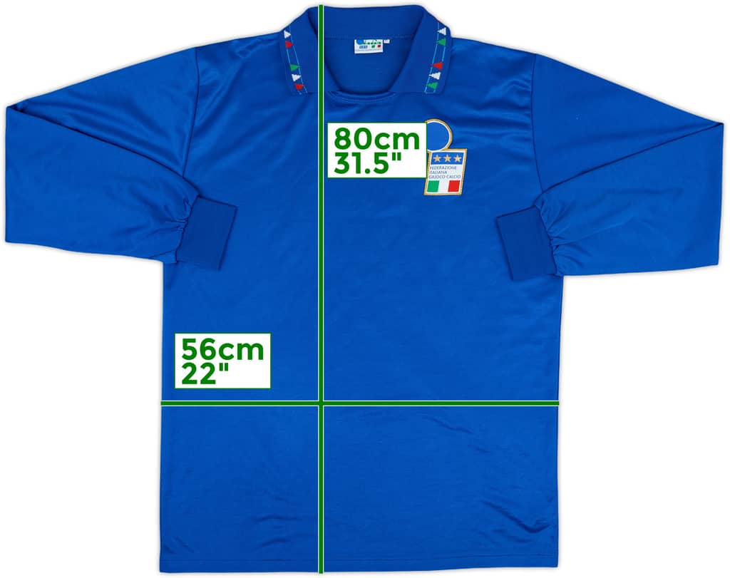 1992-93 Italy Home L/S Shirt - 8/10 - (M)