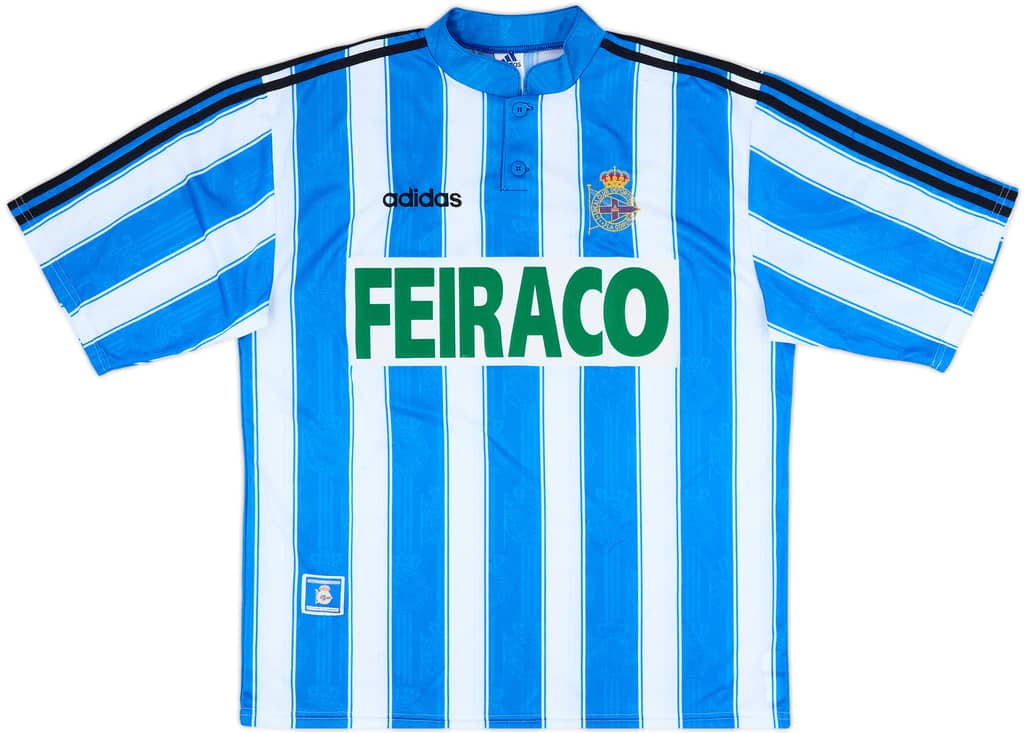 1996-98 Deportivo de La Coruna Home Shirt - 9/10 - (XL)
