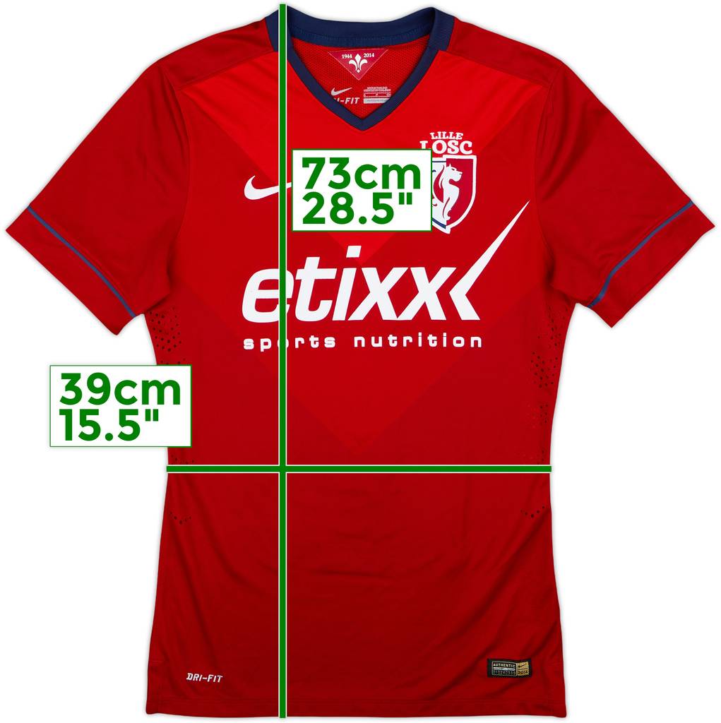 2014-15 Lille Authentic Home Shirt - 8/10 - (S)