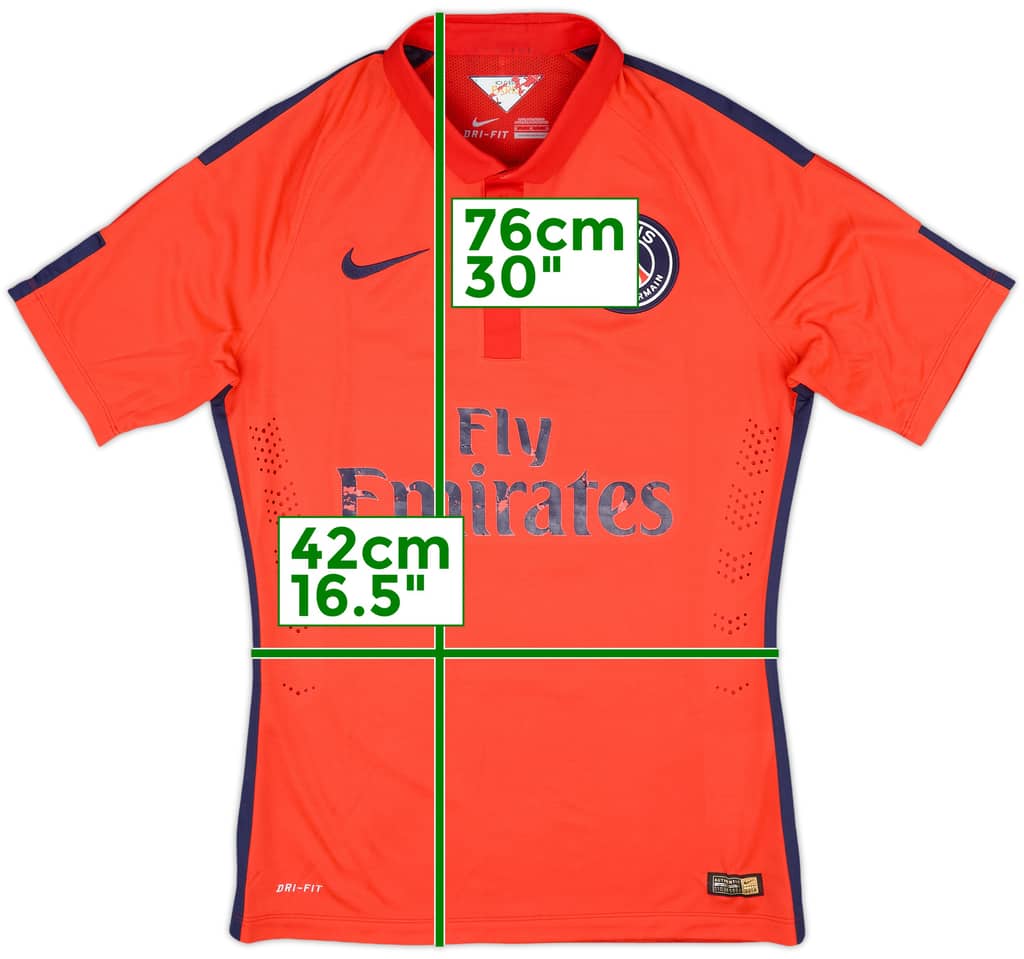 Camiseta de la tercera equipación versión jugador del Paris Saint-Germain 2014-15 - 5/10 - (M)