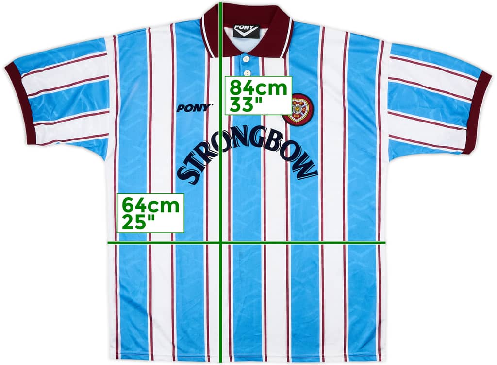 1995-96 Hearts Away Shirt - 7/10 - (XL)