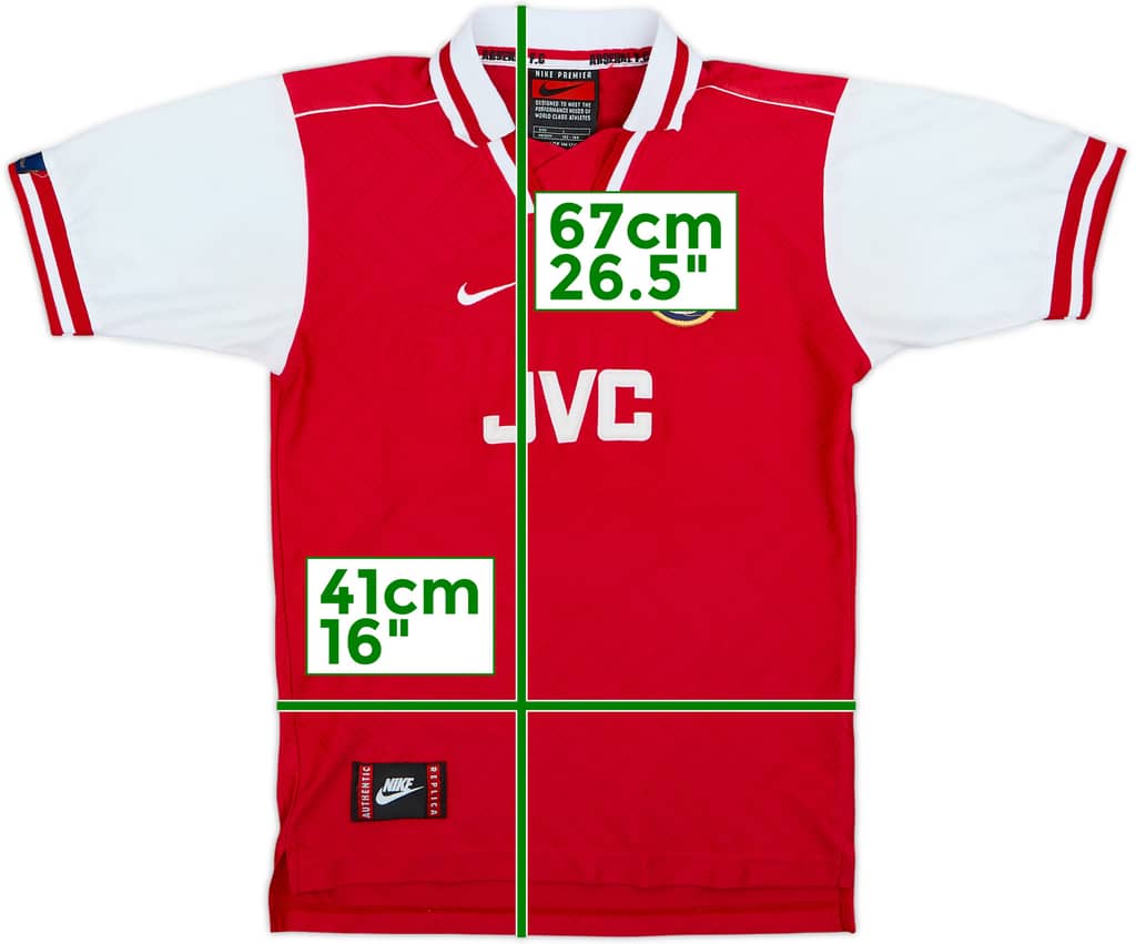 1996-98 Arsenal Home Shirt - 8/10 - (12-13 Years)