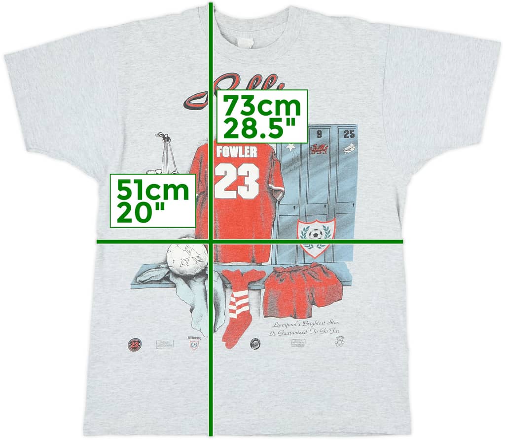 1993-95 Liverpool Fowler Graphic Tee - 9/10 - (XL)