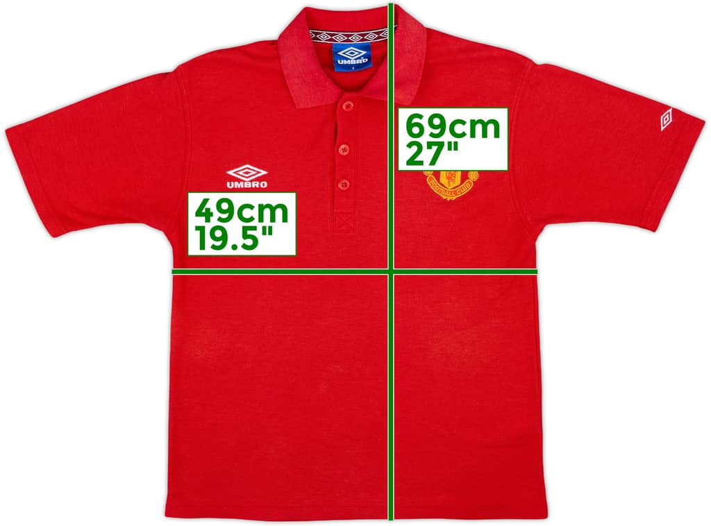 1998-99 Manchester United Umbro Polo Shirt - 8/10 - (S)
