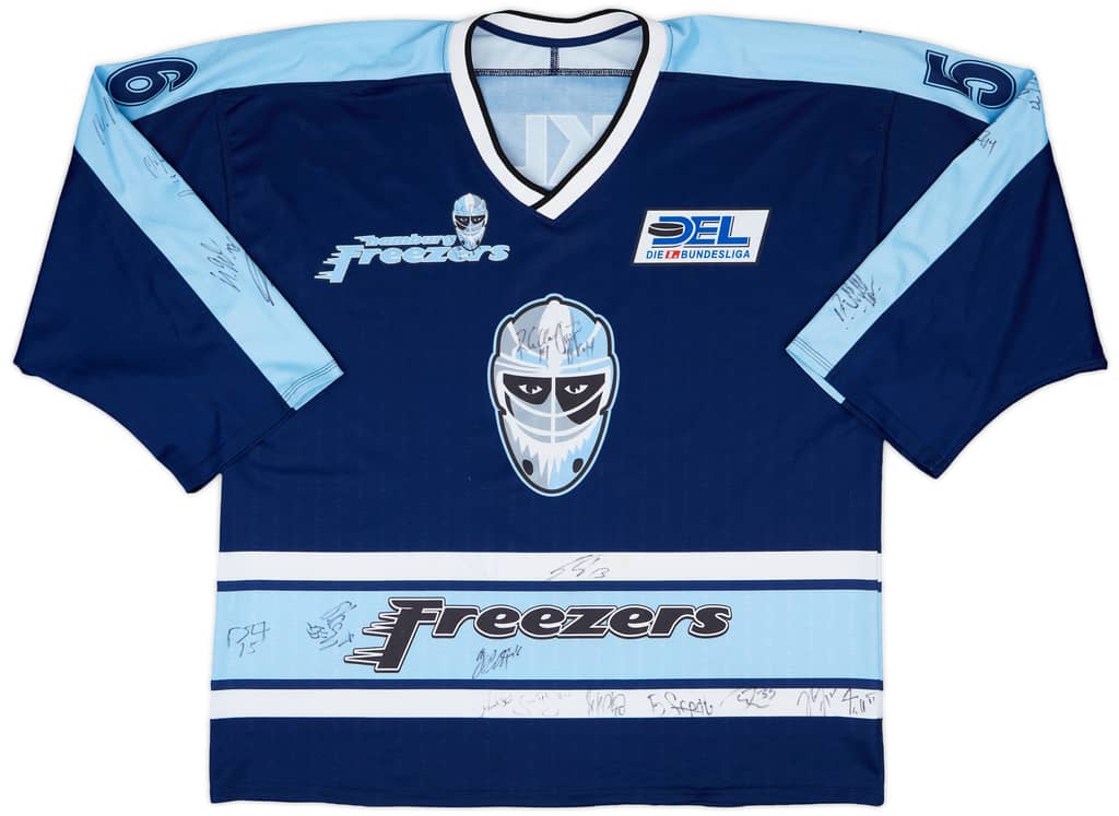 2002-03 Hamburg Freezers Niklas #56 'Signed' P&J Sport Away Jersey - 6/10 - (XL)