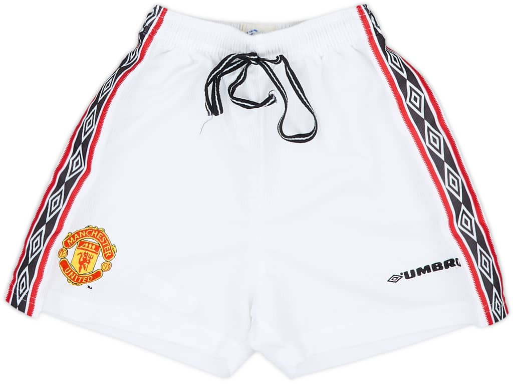 1998-00 Manchester United Home Shorts - 9/10 - (8-9 Years)