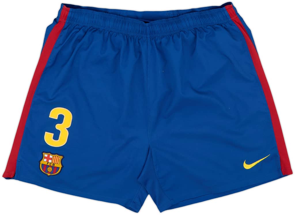 2009-10 Barcelona Player Issue Home Shorts #3 (Pique) - 7/10 - (XL)