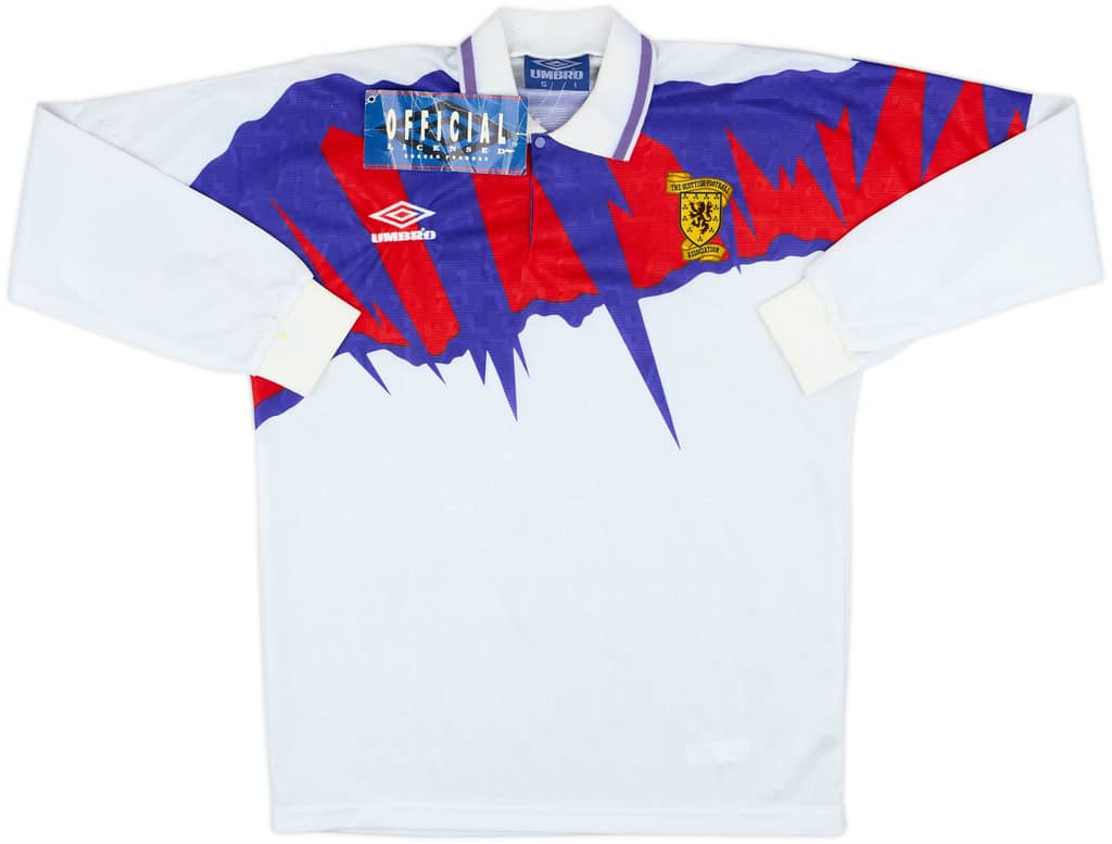 1991-93 Scotland Away L/S Shirt (S)