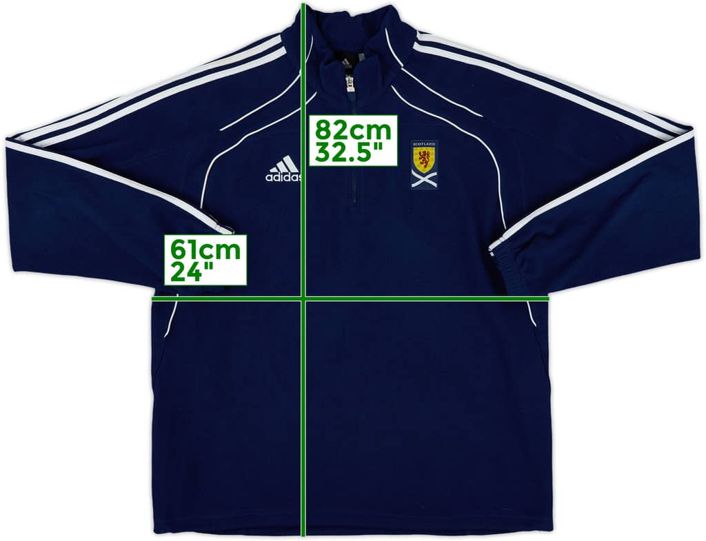 2010-11 Scotland adidas 1/4 Zip Fleece Top - 8/10 - (L)