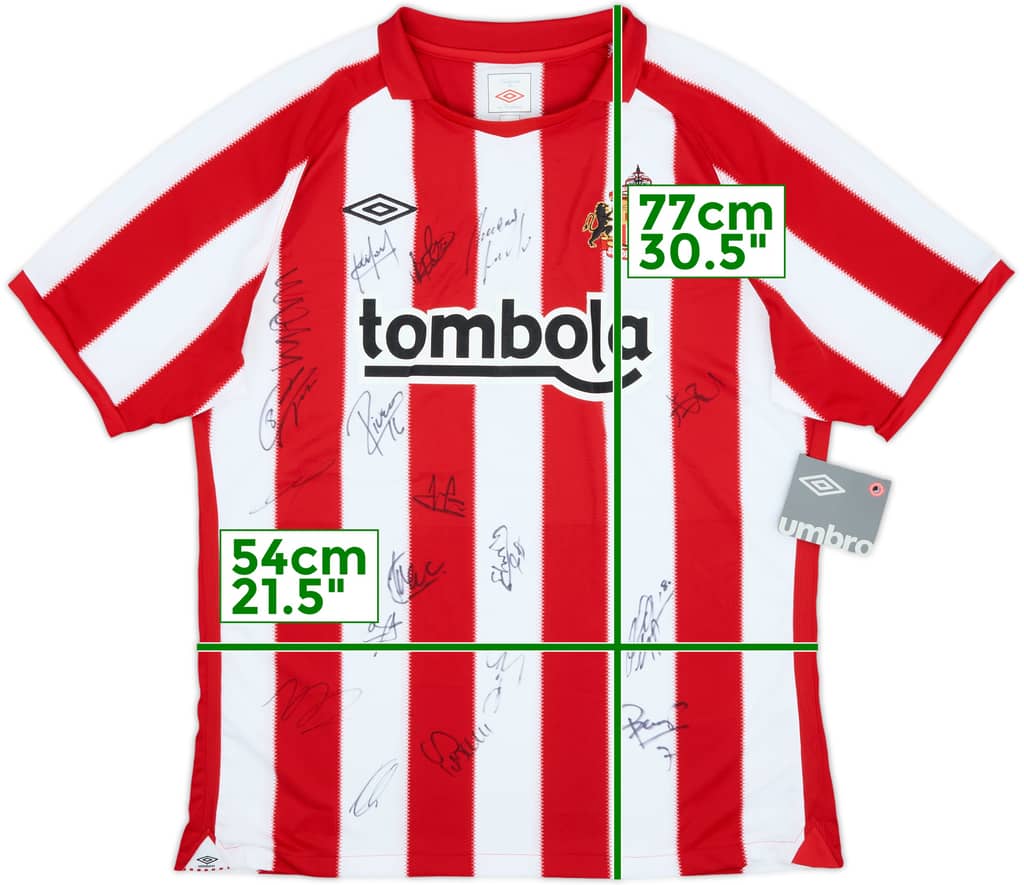 2010-11 Sunderland Squad Signed Home Shirt (L)