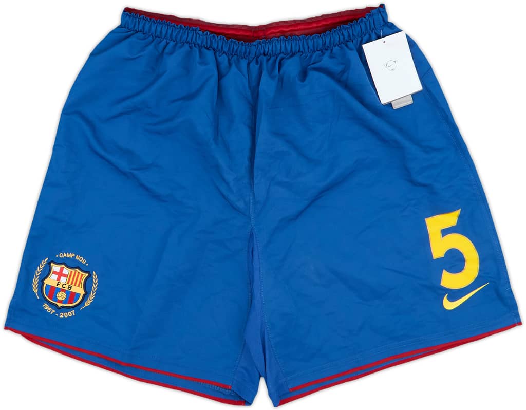 2007-08 Barcelona Home Shorts #5 (Puyol) (M)