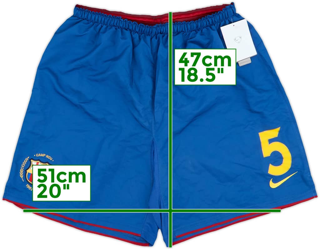 2007-08 Barcelona Home Shorts #5 (Puyol) (M)