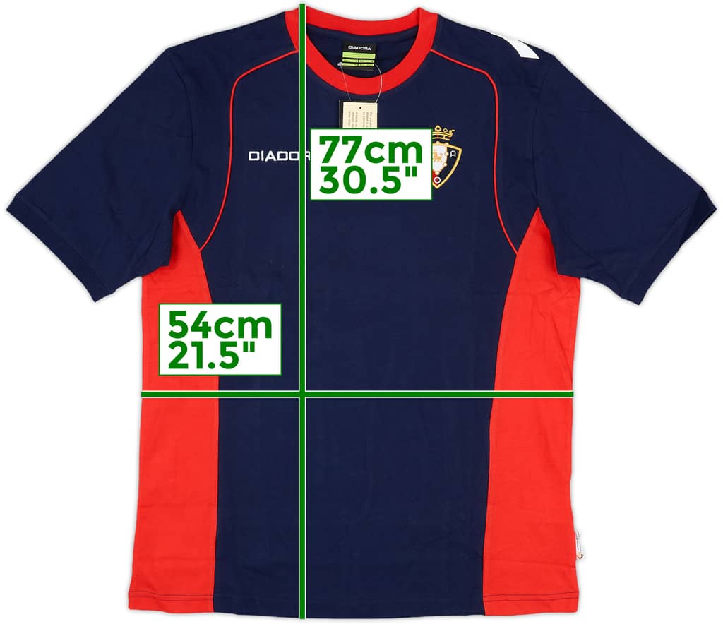 2008-09 Osasuna Diadora Cotton Tee (M)