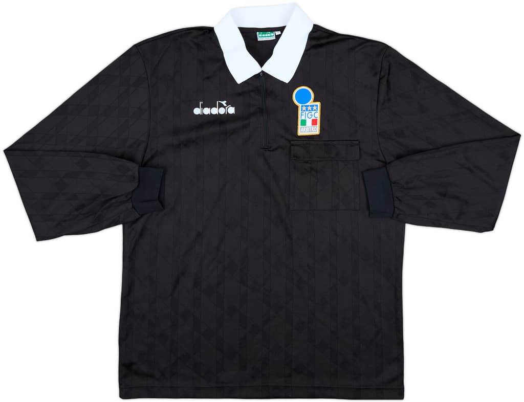 1990s Italy FIGC Diadora Referee L/S Shirt - 8/10 - (L)