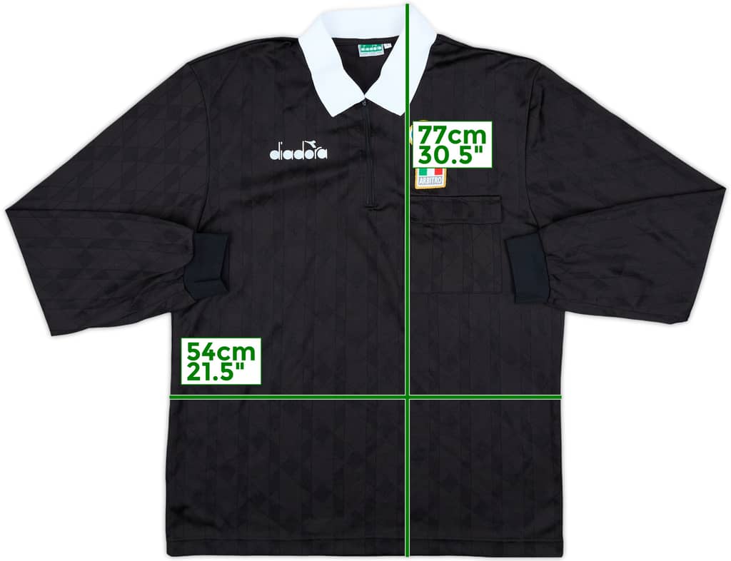 1990s Italy FIGC Diadora Referee L/S Shirt - 8/10 - (L)