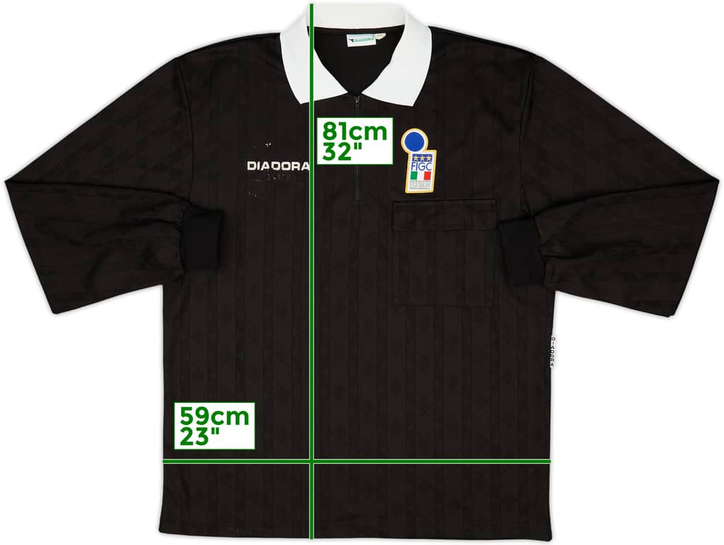 1990s Italy Diadora Referee L/S Shirt - 5/10 - (XXL)