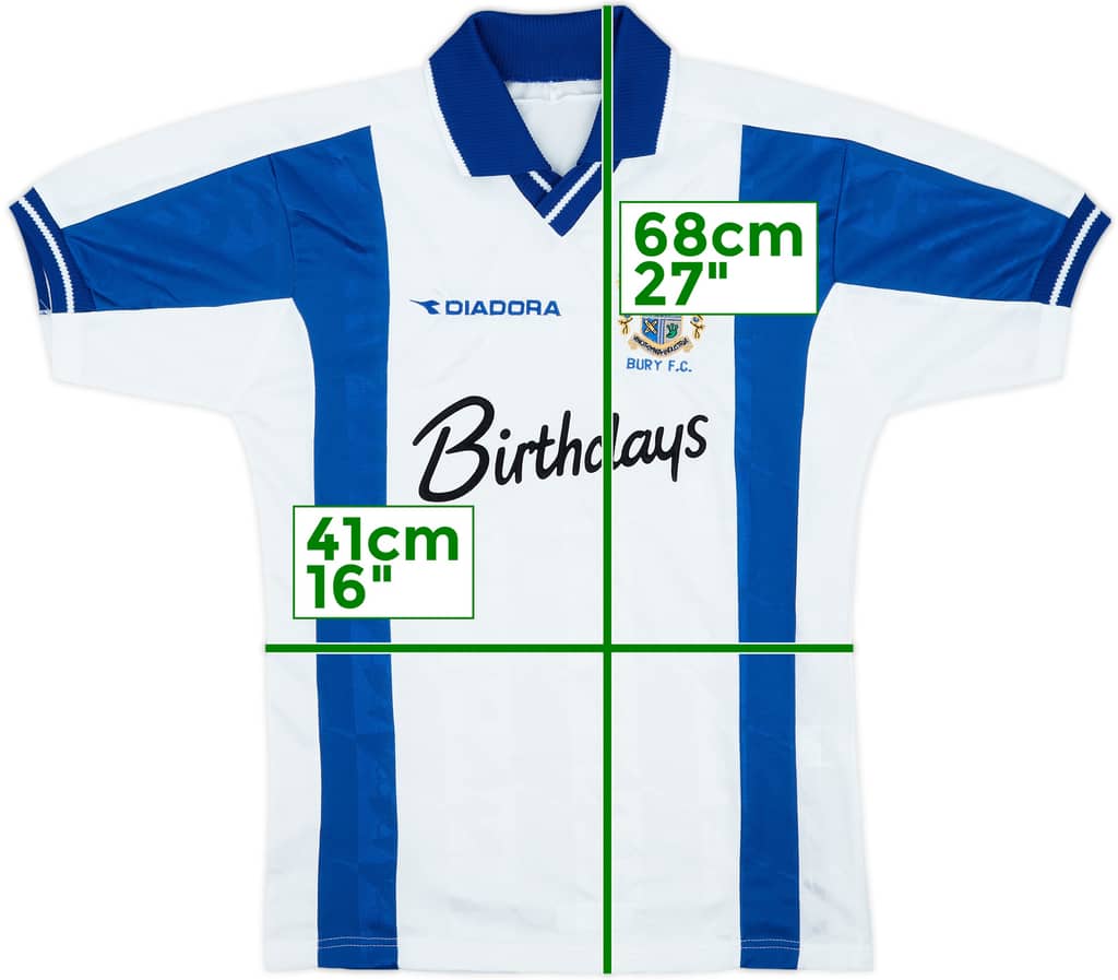 1999-01 Bury Home Shirt - 9/10 - (L.Boys)