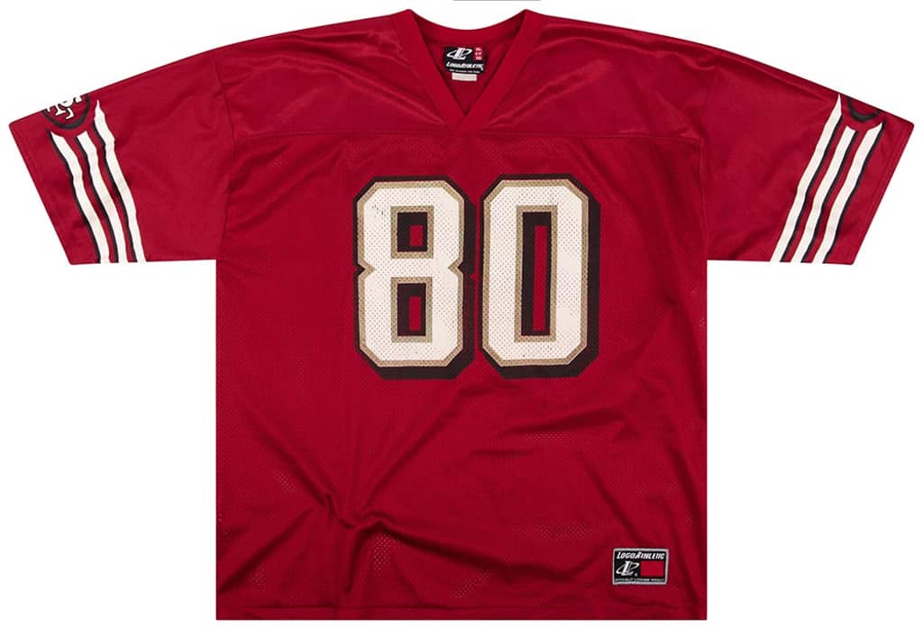 1996-00 San Francisco 49ers Rice #80 Logo Athletic Jersey (Home) XL