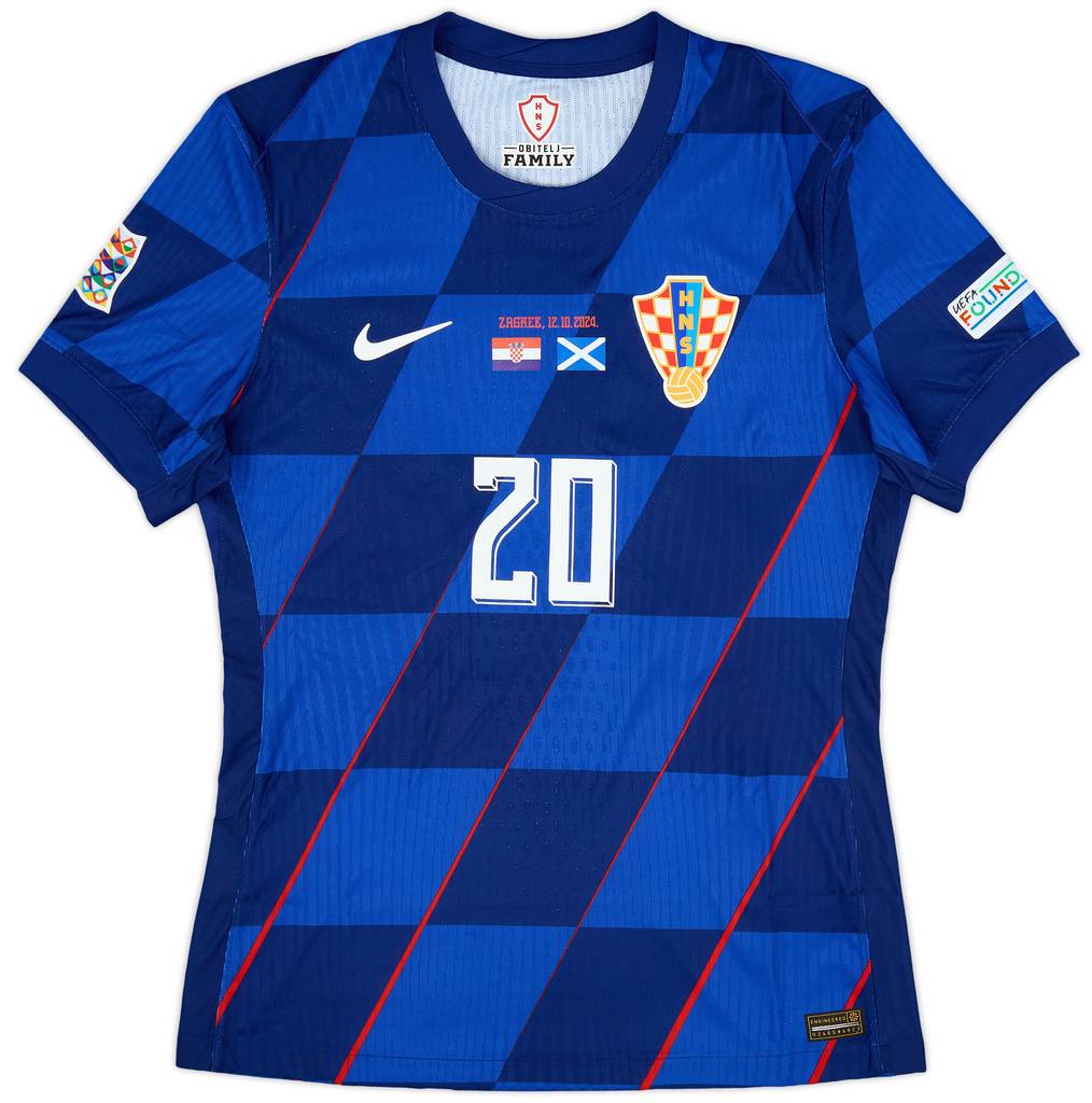 2024 Croatia Match Issue Nations League Away Shirt Pjaca #20