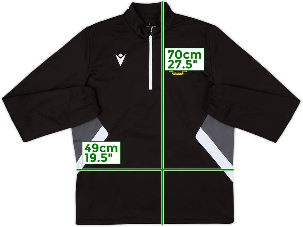 2019-20 Wrexham Macron 1/4 Zip Training Top - 8/10 - (S)
