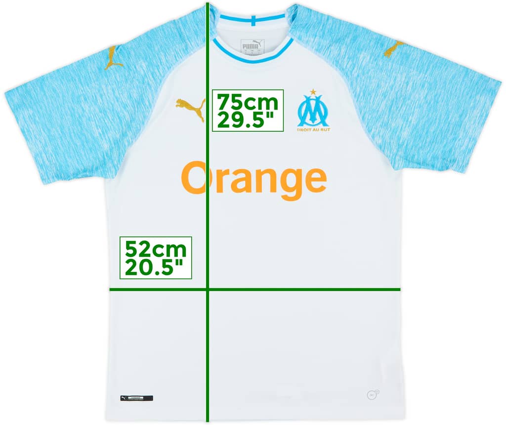 2018-19 Olympique Marseille Home Shirt - 10/10 - (L)