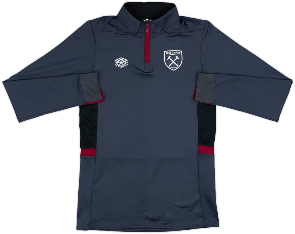 2017-18 West Ham Umbro 1/4 Zip Training Top - 10/10 - (XL.Boys)