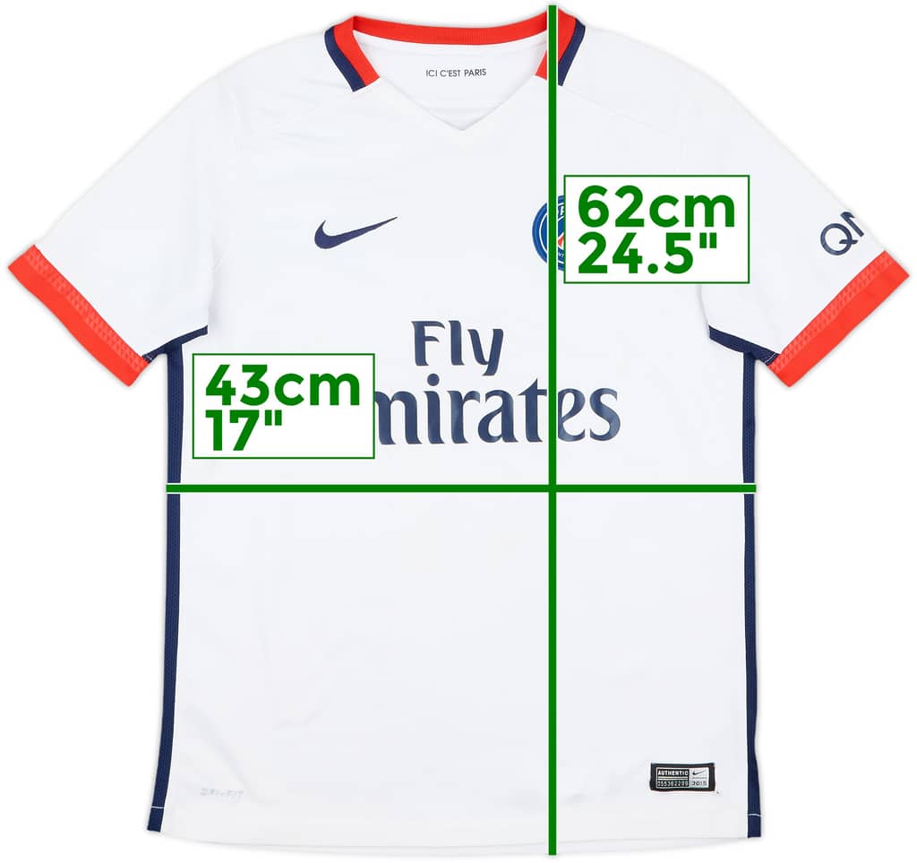 2015-16 Paris Saint-Germain Away Shirt - 5/10 - (L.Boys)