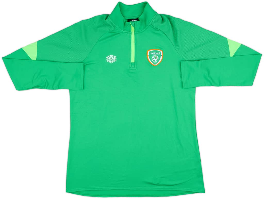2021-22 Ireland Umbro 1/4 Zip Training Top - 8/10 - (M)