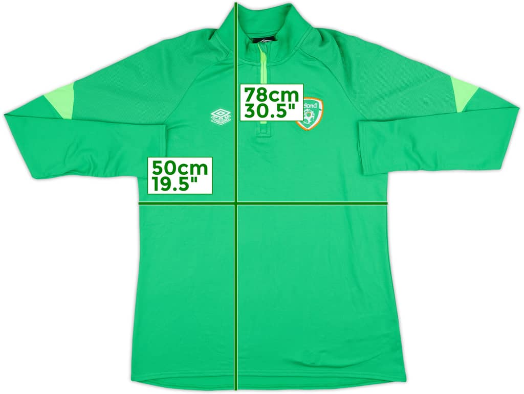 2021-22 Ireland Umbro 1/4 Zip Training Top - 8/10 - (M)