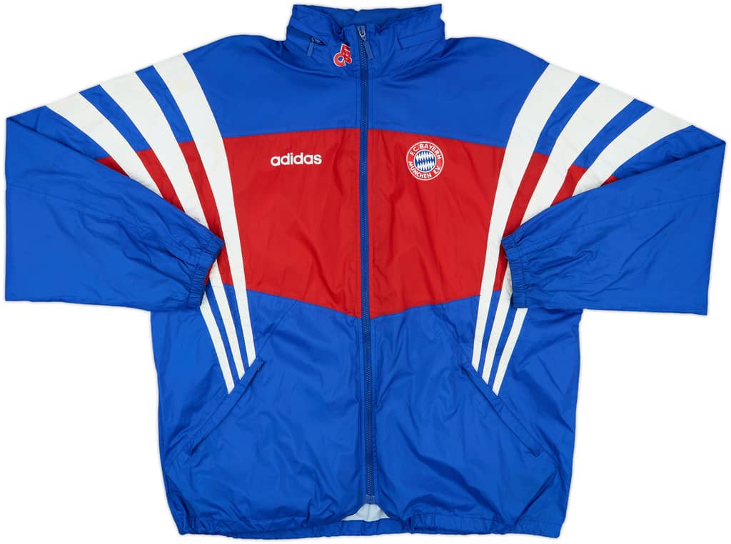 1995-96 Bayern Munich adidas Hooded Rain Jacket - 8/10 - (L/XL)
