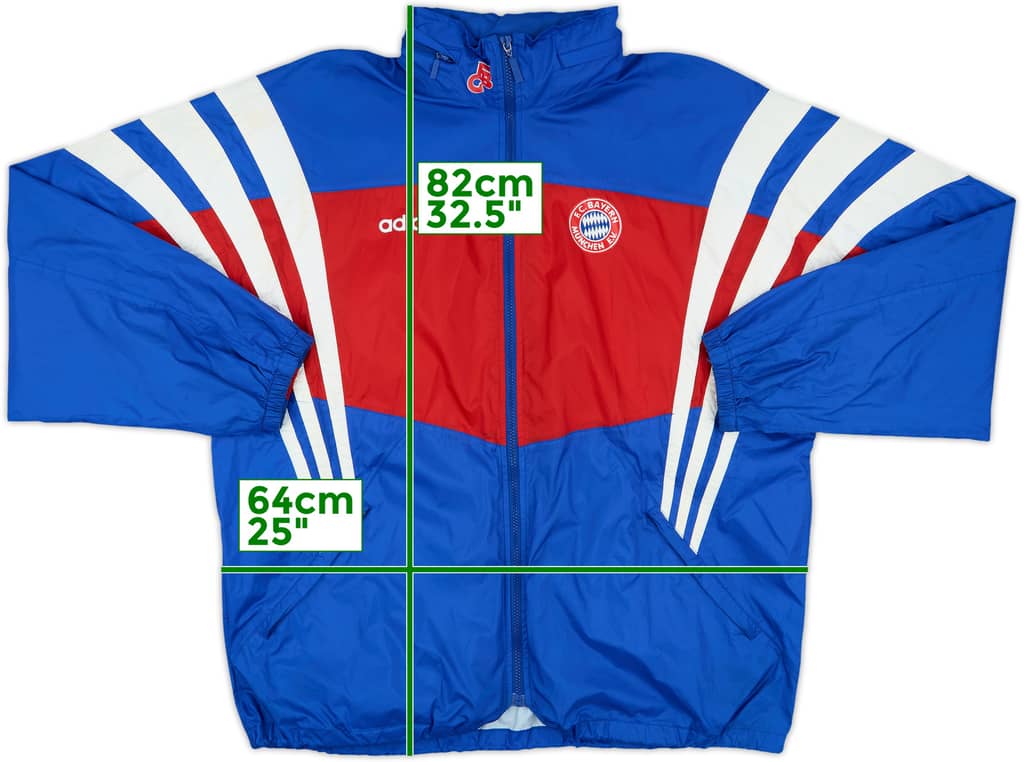 1995-96 Bayern Munich adidas Hooded Rain Jacket - 8/10 - (L/XL)