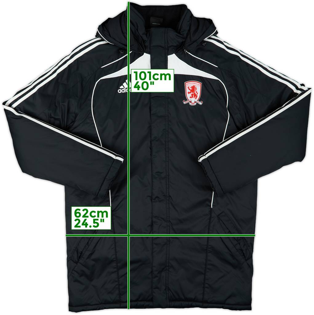 2010-11 Middlesbrough adidas Padded Bench Coat - 10/10 - (L)