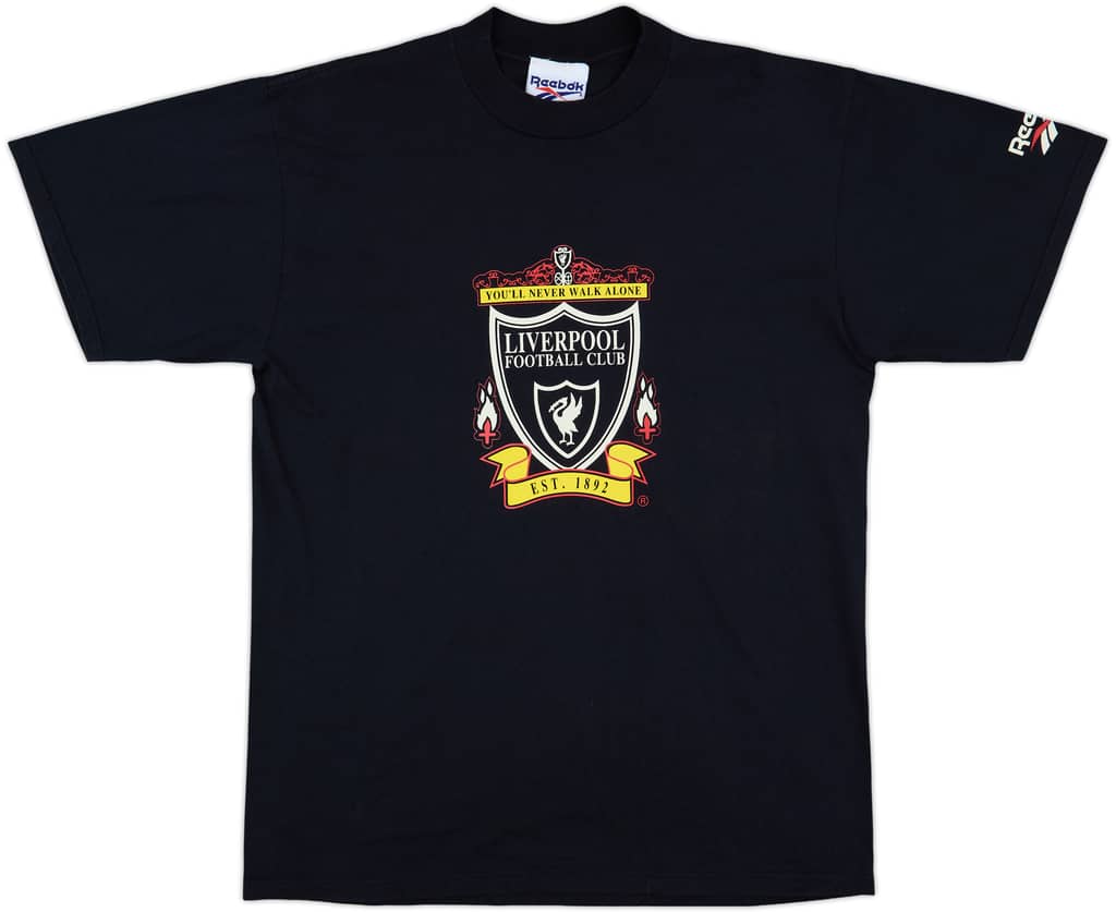 2001-02 Liverpool Reebok Cotton Tee - 8/10 - (M)