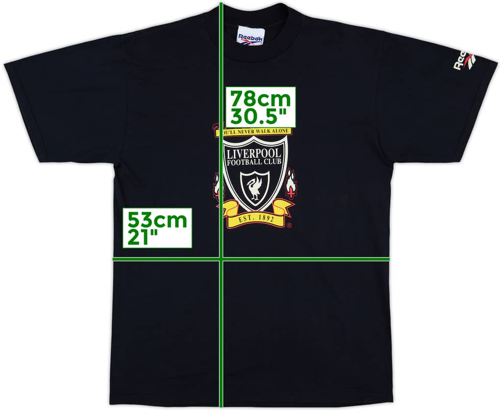 2001-02 Liverpool Reebok Cotton Tee - 8/10 - (M)