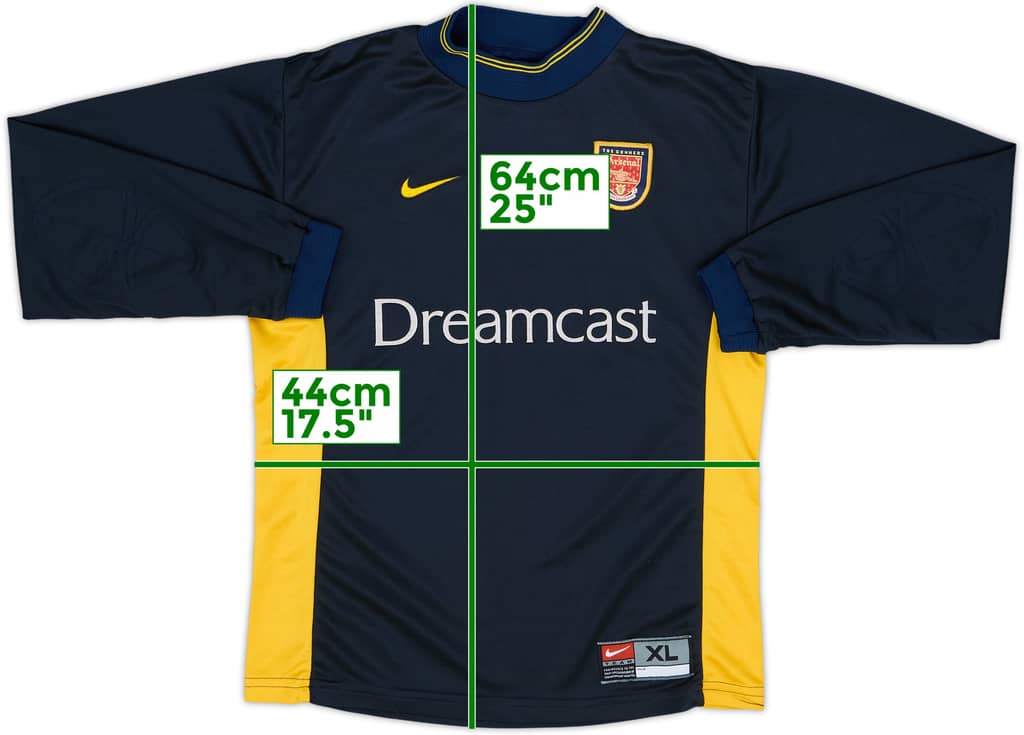 1999-00 Arsenal GK Shirt - 8/10 - (XL.Boys)