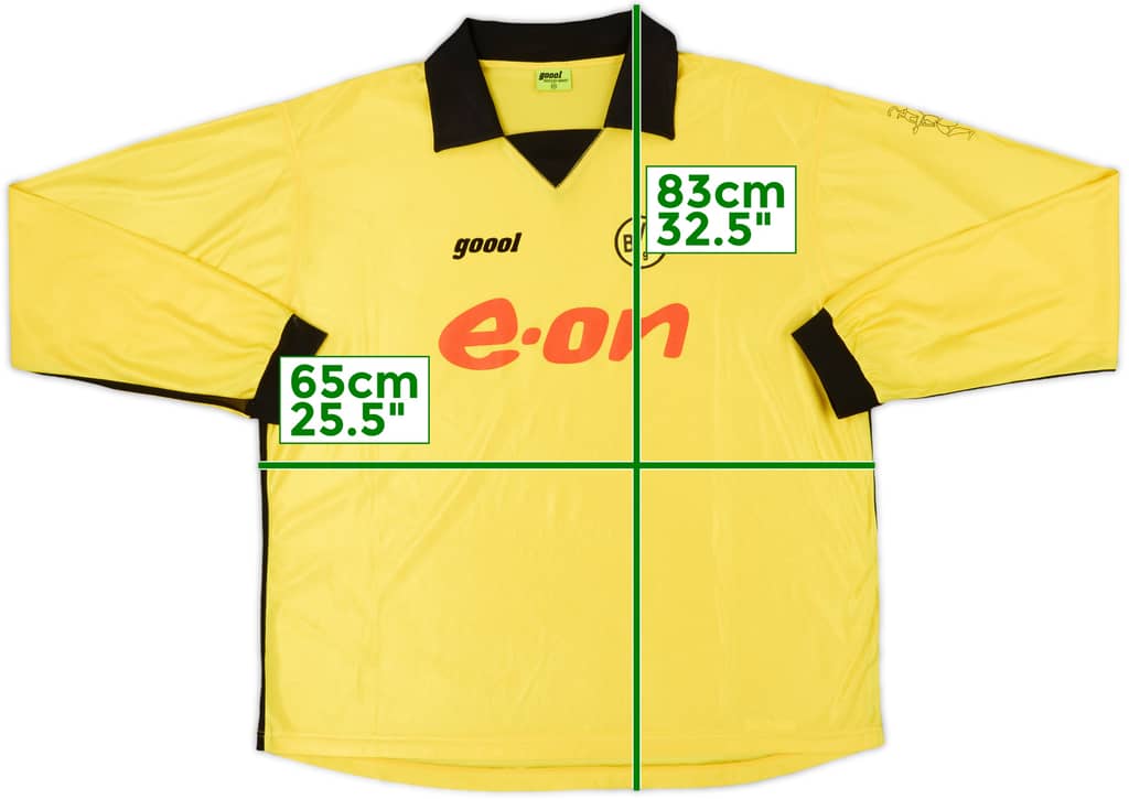 2003-04 Borussia Dortmund Euro Home L/S Shirt - 7/10 - (XXL)