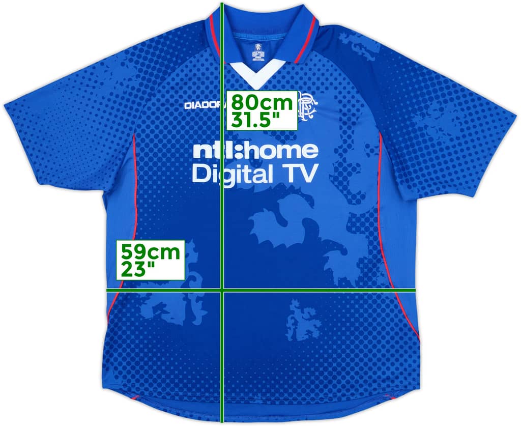 2002-03 Rangers Home Shirt - 9/10 - (XL)