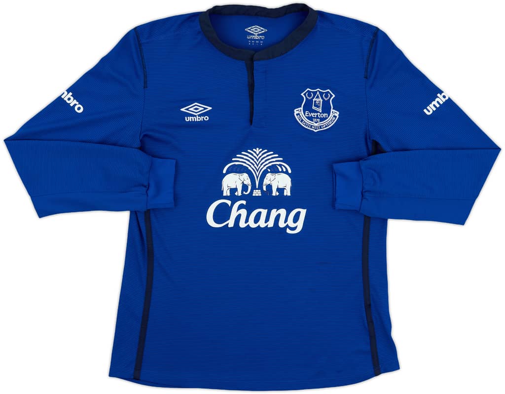 2014-15 Everton Home L/S Shirt - 5/10 - (M)