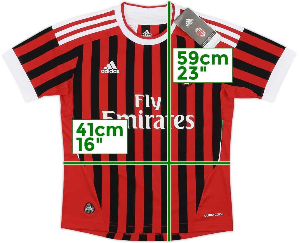 2011-12 AC Milan Home Shirt (S.Boys)