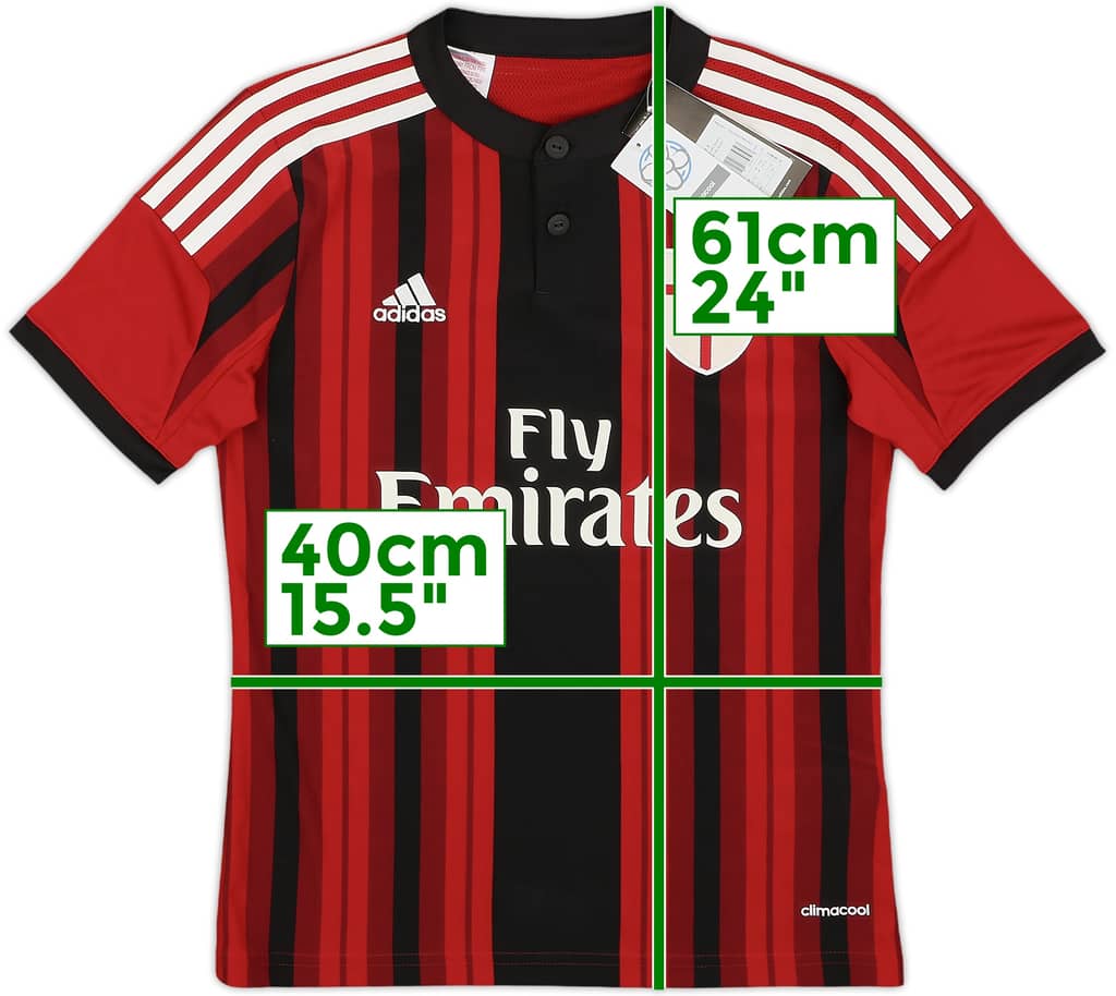 2014-15 AC Milan Home Shirt (M.Boys)