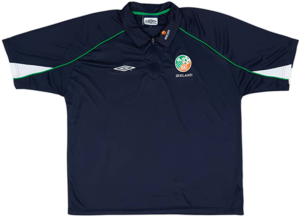 2002 Ireland Umbro 1/4 Zip Polo Shirt - 9/10 - (XL)