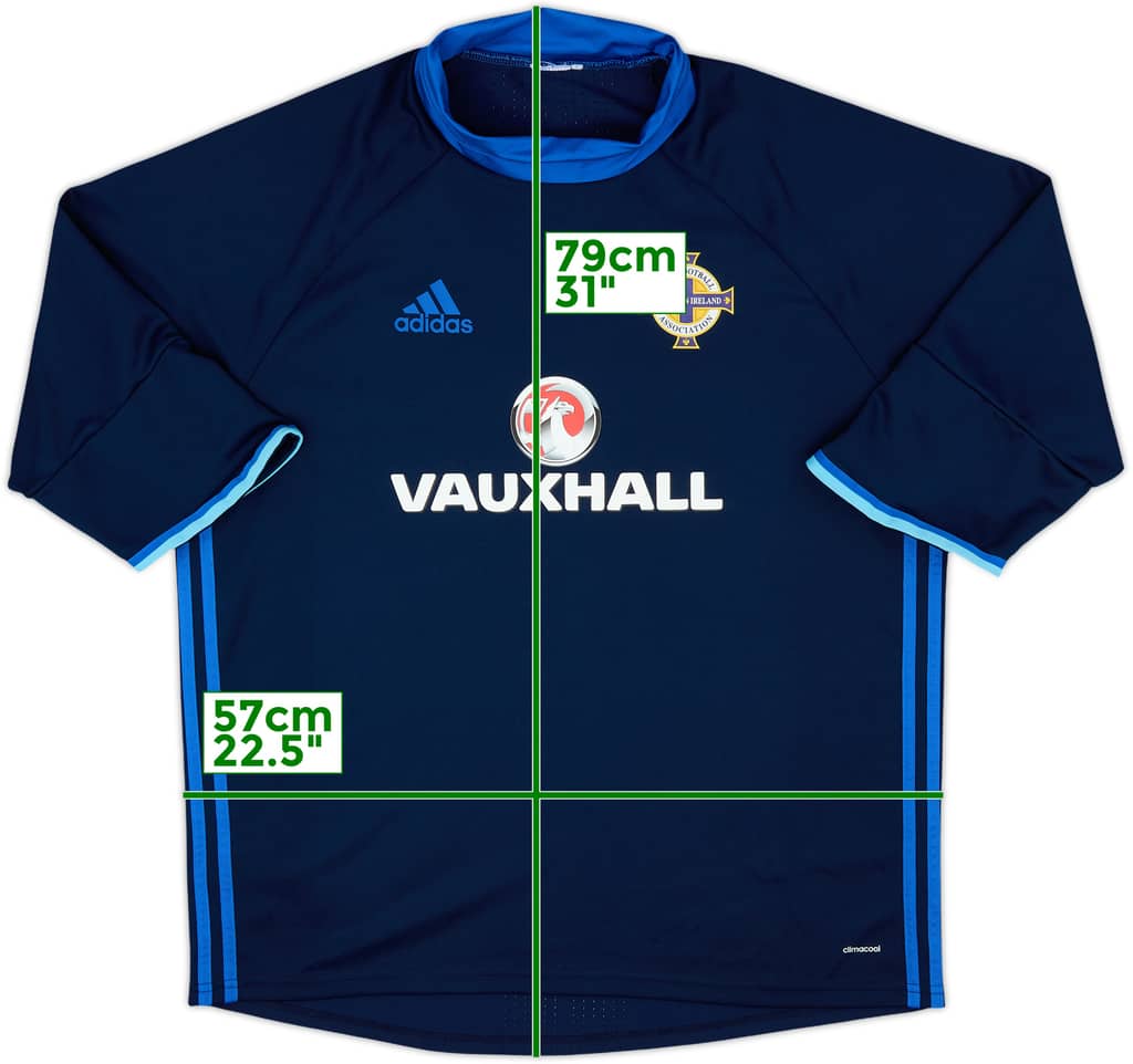 2015-16 Northern Ireland adidas Sweat Top - 8/10 - (XXL)