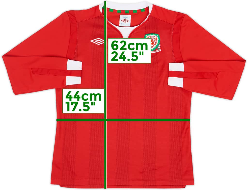 2011-12 Wales Home L/S Shirt - 10/10 - (L.Boys)
