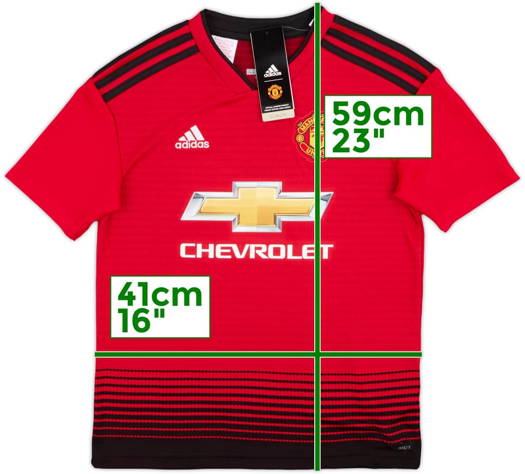 2018-19 Manchester United Home Shirt (M.Boys)